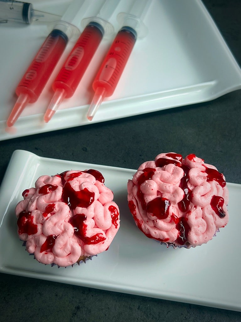 cupcakes a forma di cervello per halloween